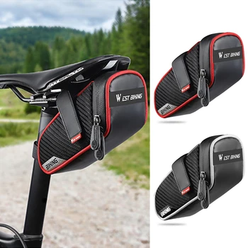

WEST BIKING Bicycle Saddle Bag MTB Mountain Road Bike Waterproof Reflective Tail Rear Pouch Bag Cycling Equipment