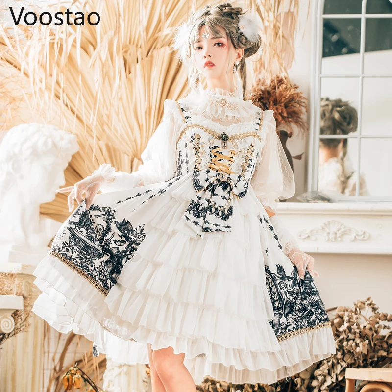Japanese lolita JSK dress dragon witch gothic vintage Victorian princess party lolita dress
