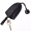 Étui à clés Portable en cuir véritable Simple Pull-Style voiture porte-clés portefeuilles sac femme de ménage porte-nouveau porte-clés organisateur pochette ► Photo 2/6