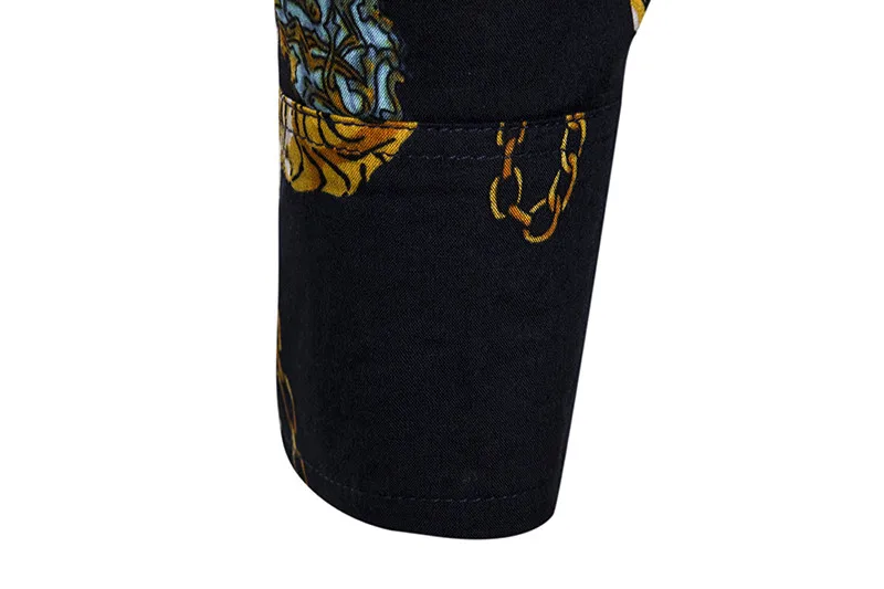 HuLooXuJi/мужские винтажные рубашки осень-зима, сексуальный дизайн для ночного клуба, С Рисунком Тигра, мужские рубашки с лацканами и длинными