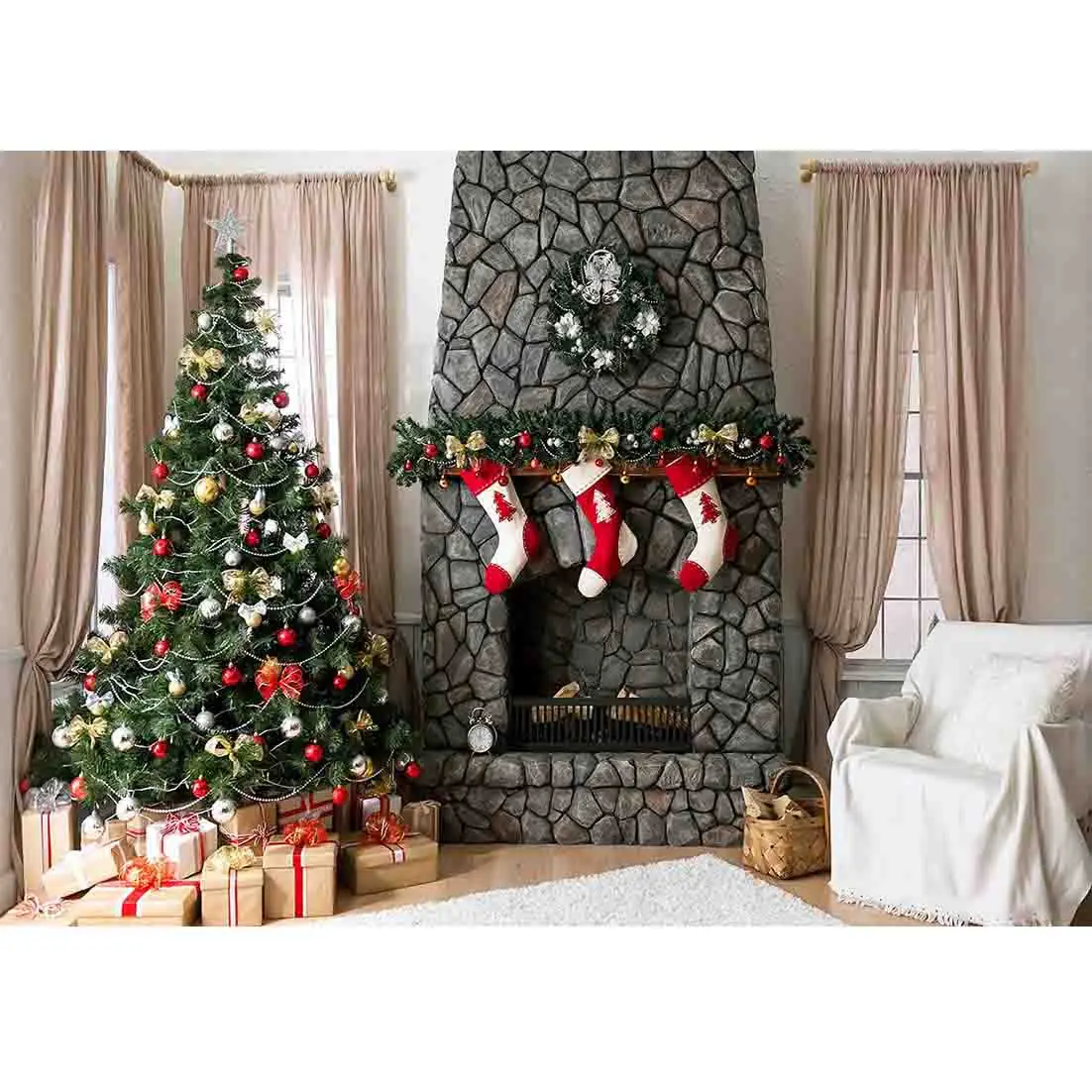 

SHENGYONGBAO Vinyl Custom Photography Backdrops Prop Christmas day Theme Photo Studio Background NANY-01