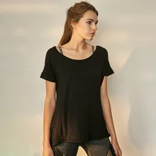 Топ для йоги женский короткий рукав обёртывать накрест футболка без спины удобная модель Топ летняя тонкая свободная Спортивная футболка одежда для фитнеса, тренажерного зала