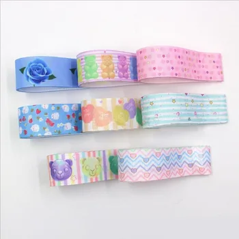 

1yard 25mm Lovely Animals Print Thermal Transfer Grosgrain Ribbon Hairbow DIY Bouquet Gift Cake Packing Lace Ribbons