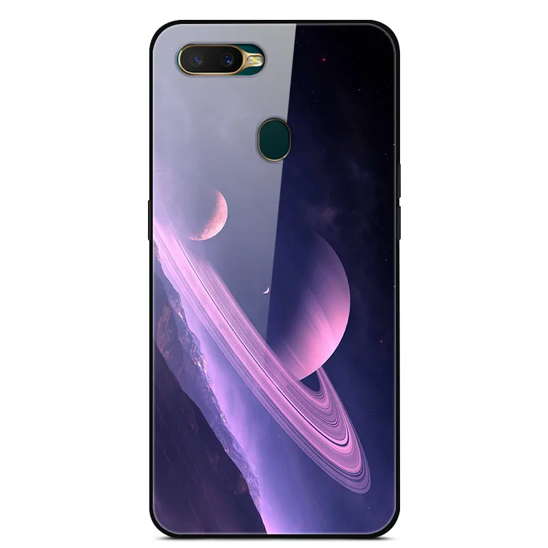 Для OPPO AX5s чехол 6,2 ''модный закаленное стекло твердая задняя крышка для OPPO A5s A 5S CPH1909 чехлы для телефонов силикон бампер Coque AX 5S - Цвет: 46