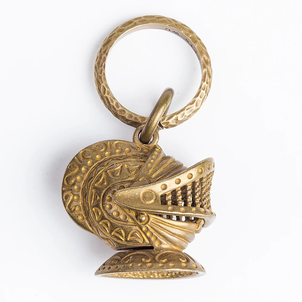 Type 4 Coppertist. wu шлем и Броня бронзовый брелок латунный брелок для ключей ручной работы кольцо для ключей с сумочкой кулон - Цвет: Type 4