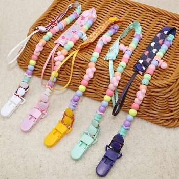 

DIY Silicone Personalized Pacifier Clips Holder Chain Silicone Pacifier Chains Five Star Baby Teether Teething Chain AXA076