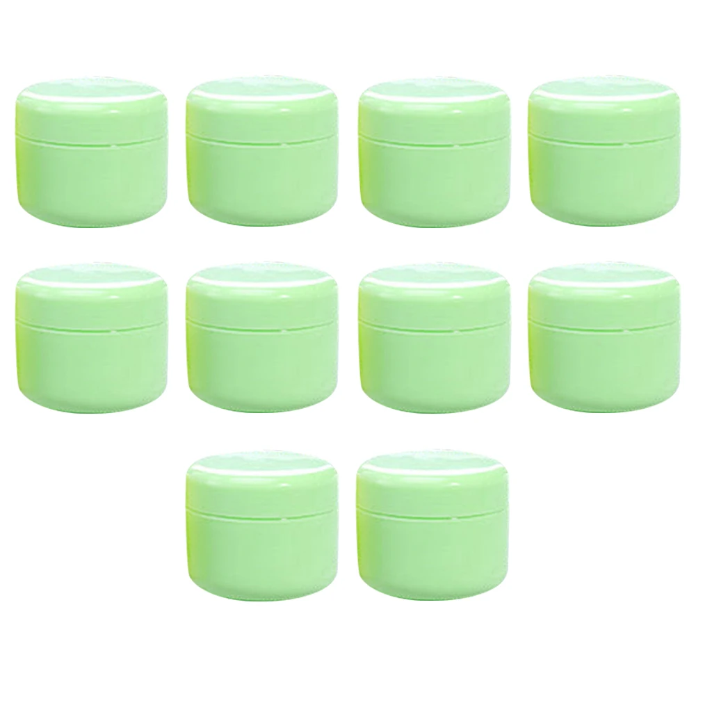 10pcs Empty Jars with Lids, Refillable BPA-Free Plastic Container - Refillable Round Makeup Containers for Cosmetic - 20/50/100g