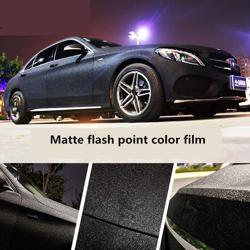 

152*30cm Car Styling Black Glitter Diamond Vinyl Films Wrap For Car Body Car Sticker Auto Decoration Motorcycle Decal Supplies