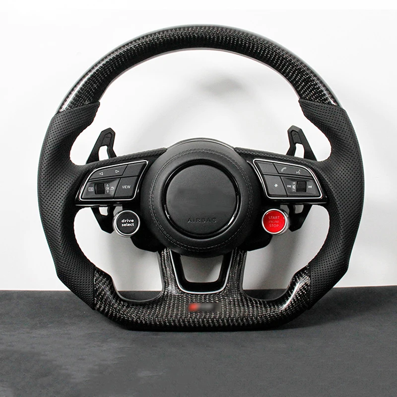 Perforated Leather Carbon Fiber Steering Wheel Fully Alcantara for Audi RS3 RS4 RS5 A3 A4 A5 S3