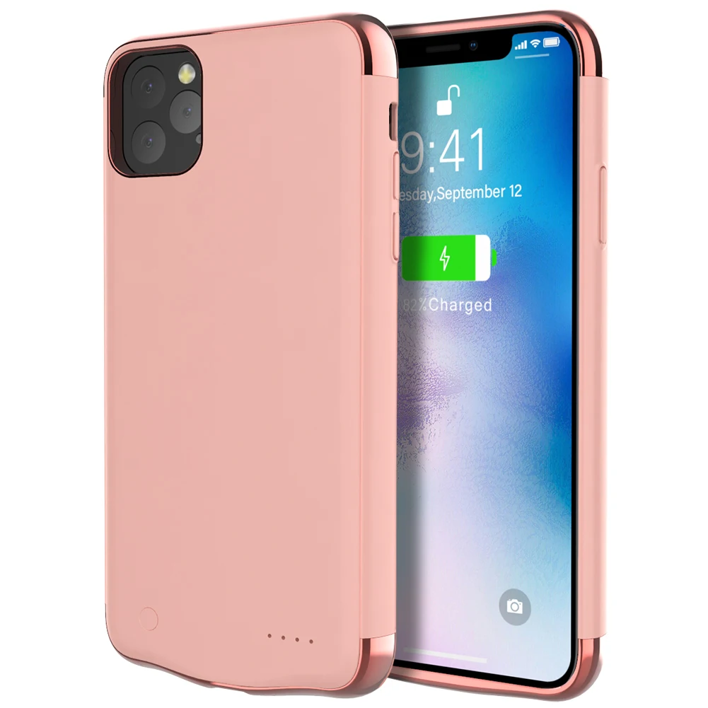 Для iPhone 11 Pro Max 6,5 дюймов зарядное устройство чехол 6000 мАч внешнее резервное зарядное устройство power Bank чехол для батареи телефона Coque