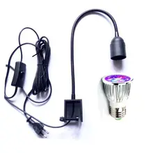 Двойной 11 светодиодный светильник для выращивания морских коралловых рифов, водорослей, аквариумный светильник, светильник для аквариума, светодиодный светильник с зажимом