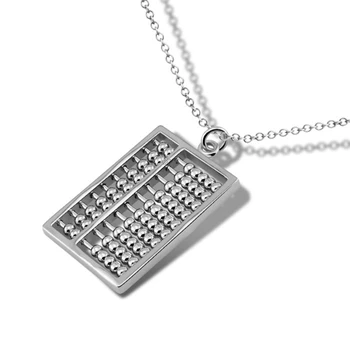 

Sterling Silver Chinese Computer Abacus Pendant Chokers classic Hardwear Necklace New Ladies Couple Personality S925 Bijoux