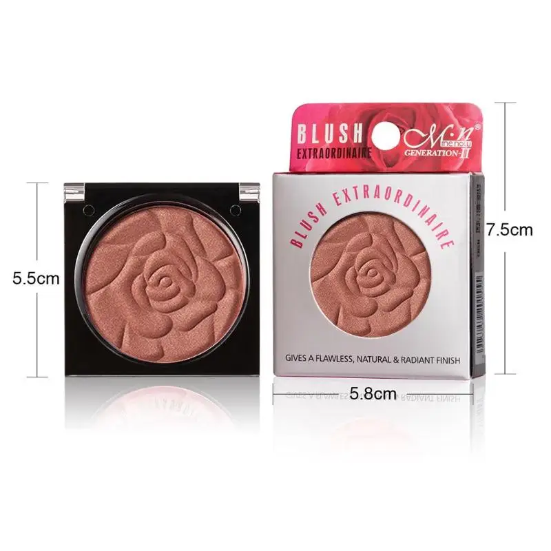 E 10 Colors Blush Natural Long Lasting Brighten Skin Color Concealer Rouge for MENOW Compact Design Convenient Quick Makeup - Цвет: E
