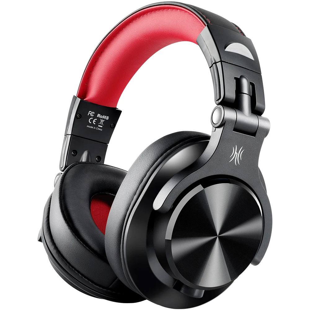 OneOdio Fusion Bluetooth Накладные наушники студийные записывающие наушники с разделяющим портом, проводной/беспроводной профессиональный монитор - Цвет: Red