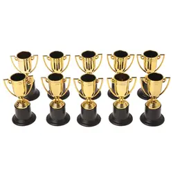 10 шт. золотые кубки и трофеи, спортивные победители, Обучающие реквизиты, детские призы, игрушки Y4QA