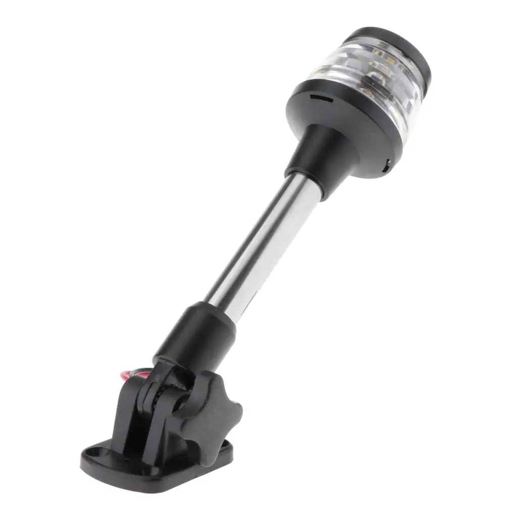 2.5W 12-24V Marine All Round LED Navigation Anchor Light 360 Degree with Adjustable Base White