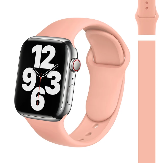 Silicone Strap Watch Compatible Apple Watch Band 45mm 44mm 41mm for bracelet iWatch 40mm 38mm correa apple watch series 7 6 5 SE 20