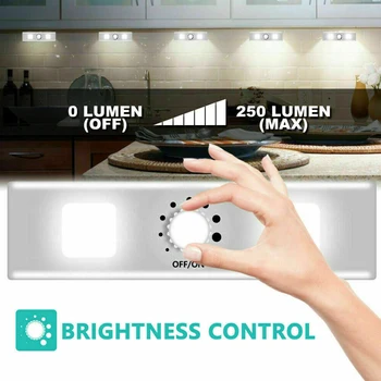 

2pcs LED Cabinet Light Corridor Cordless Wardrobe With COB Bulb Dimmable Bedroom Rectangle Super Bright Battery Operated Home