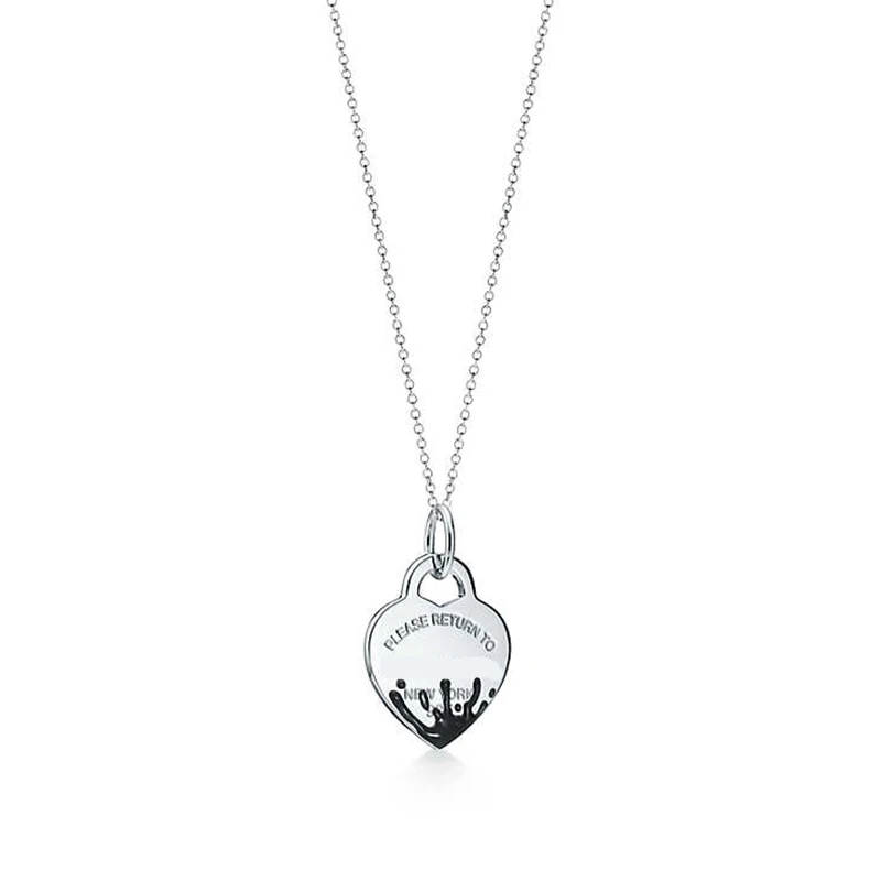 Болгария Высокое качество 925 стерлингового серебра и сердечком для девочек классическое ожерелье подходит для девочек подарок на день рождения ювелирные изделия - Окраска металла: 6