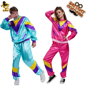 

70's 80's Hippie for Adult Women&Men Fancy Dress Carnival Costume Cosplay Lover Hippie Disco Clothes Dress up Halloween Costumes