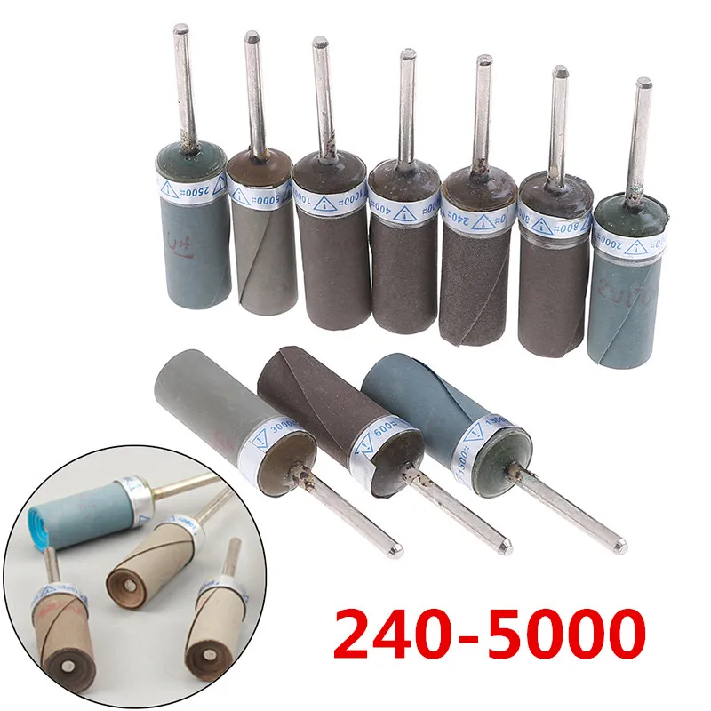 1pc Wet Dry Sandpaper Sanding Bar Rod Abrasive For Rotary Tool 240-5000 Grit