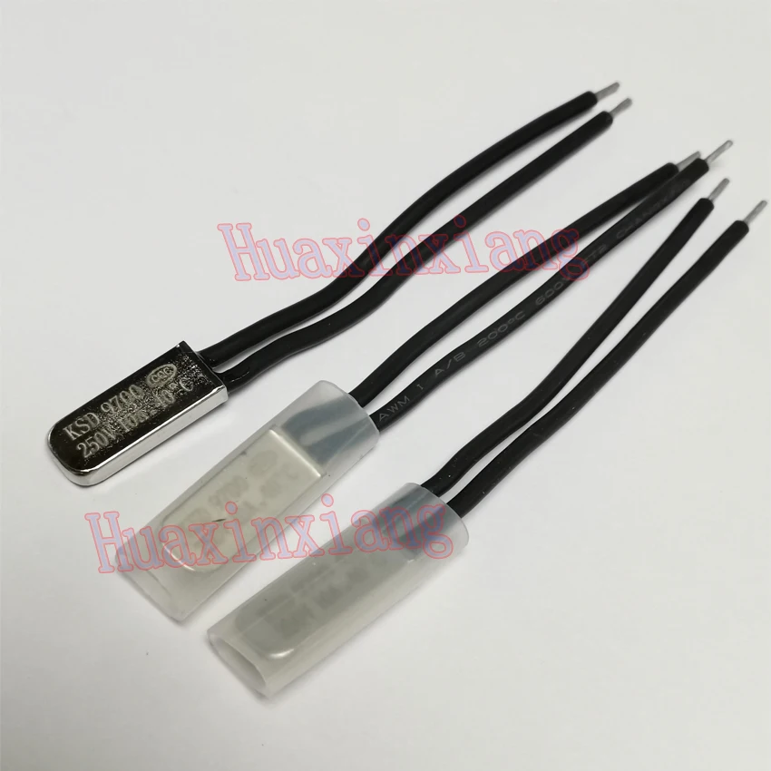 50 Pz/Lotto Ksd9700 10A 250V Interruttore Di Temperatura Normalmente Chiuso Termostato In Metallo Protettore Termico 40-130 Gradi
