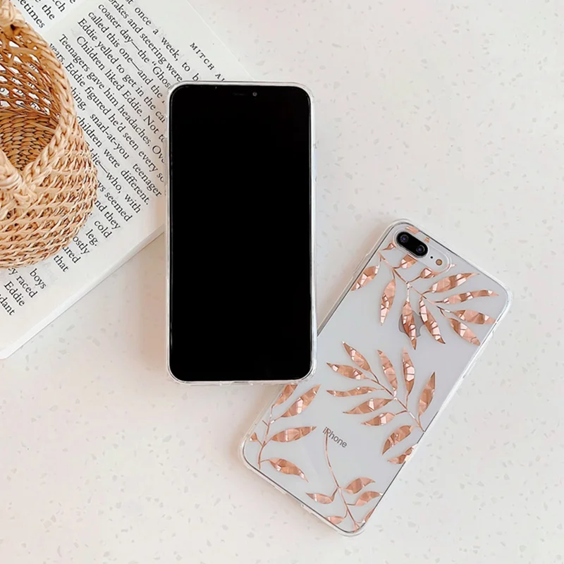 

Wind leaf all-inclusive anti-drop silicone soft shell for iphone XS Max XS XR X 6 6S 7 8Plus Cover