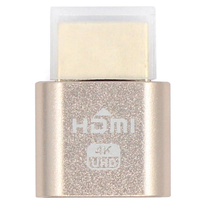 2 шт. VGA адаптер виртуального дисплея: 1 шт. HDMI DDC EDID пустышка штекер Безголовый призрак эмулятор отображения блокировочная пластина и 1 шт. мужской манекен