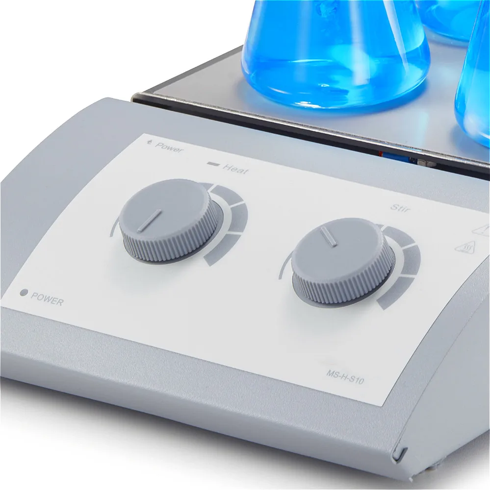 Магнитная горячая пластина мешалка 10 позиционная Рабочая из нержавеющей стали