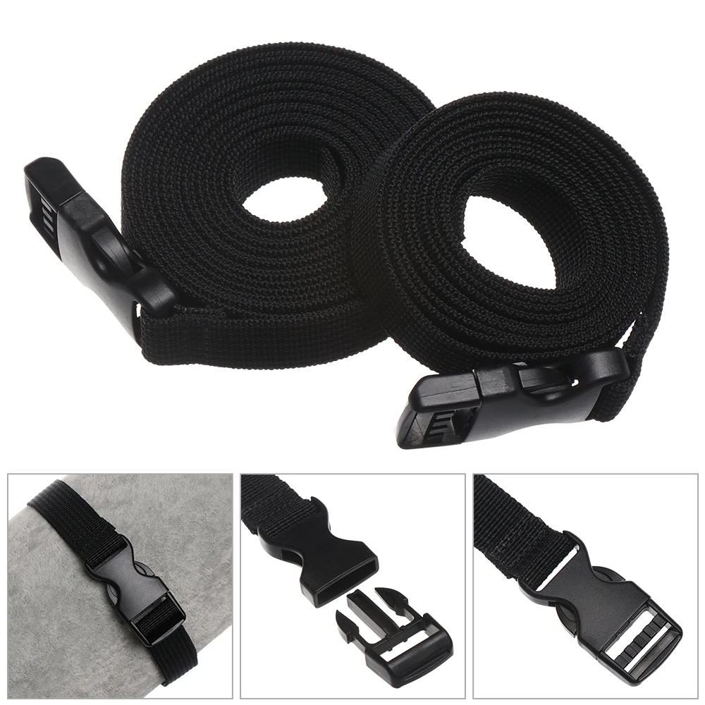 Durable Black Nylon Tied Cargo Tie Release Buckle Tighten Belt Strap Cam Buckle Travel Tied Kits Outdoor Camping Tool 1PC