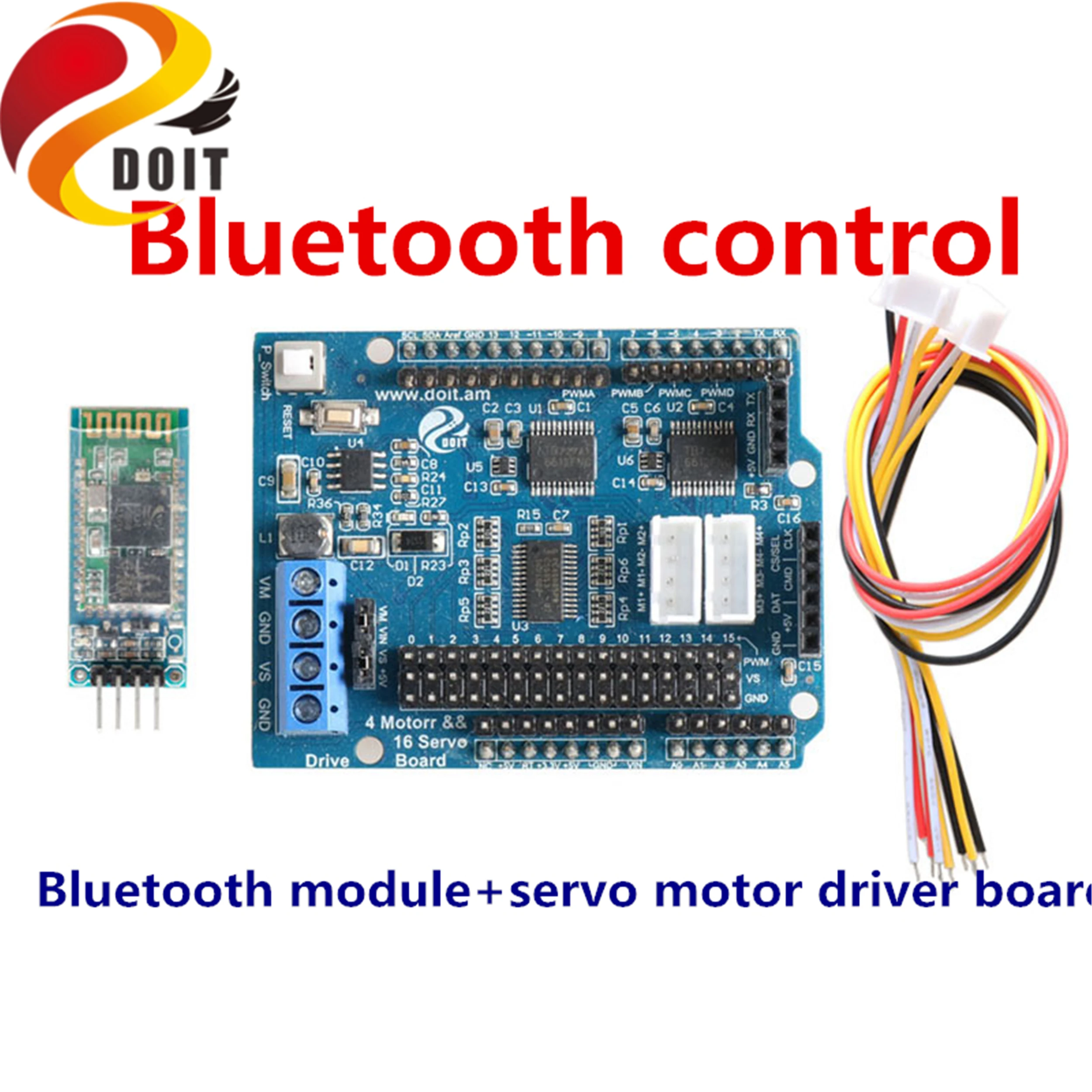SZDOIT Wi-Fi/Bluetooth/ручка Управление комплект 2/4-канал двигатель постоянного тока и 16-канальный Серво привод доска для RC робот Запчасти для Arduino
