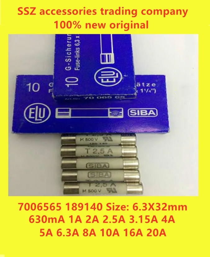SIBA Fuse Antisurge 25A 70 065 65  T25A 440V typ 189140 JPSF063 Pack of 1/5/10 