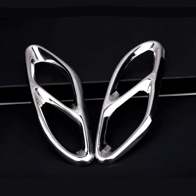 Чехол Uitlaatpijp Staart Trim Voor Mercedes benz A B C E Klasse W213 W205 Glc A180 A200 W176 Coupe Gle Amg Auto Accessoires|Наклейки