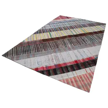 

199x308 Cm Multicolor Handmade Rugs Patchwork Rug-6x10 Ft