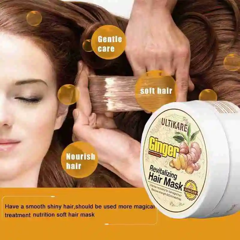 Натуральный имбирь восстанавливающая маска для волос глубокий Кондиционер для волос ремонт повреждения волос лечение корней волос Предотвращение выпадения волос
