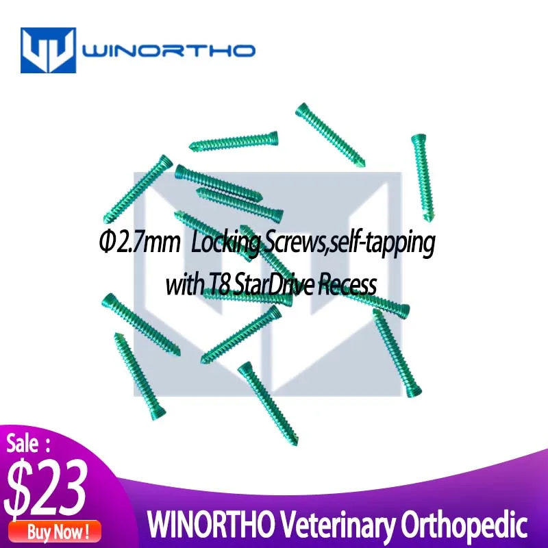 Титановые винты с фиксацией 2 7 мм только для ветеринарного использования