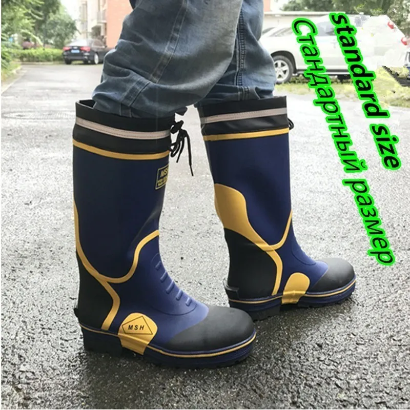 

Fishing Waterproof Boots Wellies Aqua Non-slip Built-in Steel Rain Farm High Tube Rubber Water Shoes Waders Car Wash Garden Men