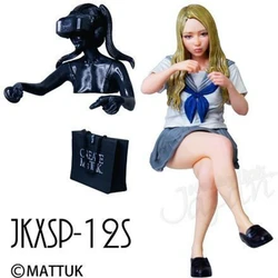 Modèle en résine moulé à l'échelle 1/12, Kit d'assemblage de modèle non peint pour fille de lycée japonaise mignonne 