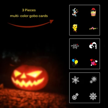 

LED flashlight card film lamp Auto-Rotate 4 pattern card snowflake Christmas Halloween projection flashlight Projection Lamp