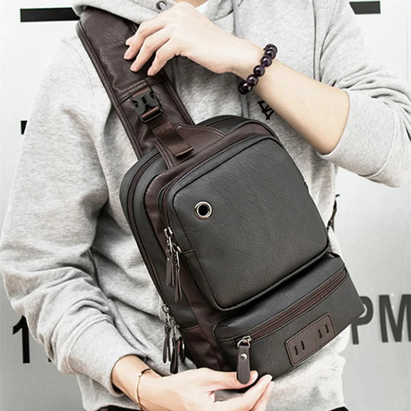Scione Men Chest bag Small Multi-function Sling Legs Waist Bag For Man 2020 New Fashion Casual Versatile Outdoor Travel bag