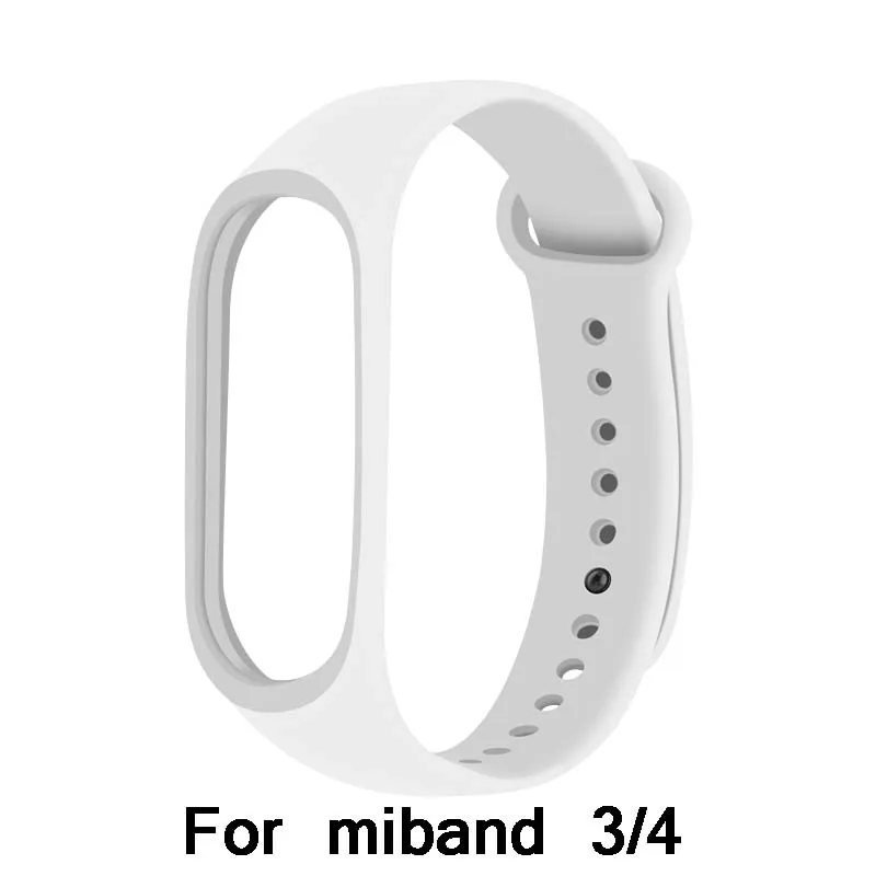Спортивный ремешок для mi band 2, браслет против потери, усиленный силиконовый ремешок для Xiaomi mi band 4, сменный ремешок для mi band 2/3/4 - Цвет: White