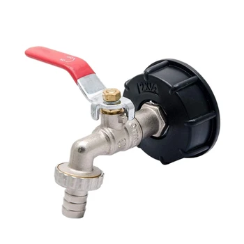 

1 X Faucet Fitting in Chrome, IBC 1/2 Inch Faucet Valve Hose Adapter Rainwater Collectors Fitting Outlet Quick Fitting
