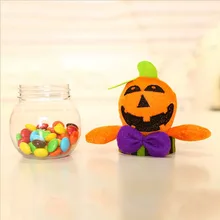 Хэллоуин приведение в виде тыквы Подарочная коробка детская пластиковая прозрачная Конфета банка дети сахарные мешки вечерние украшения многоразовые прочные