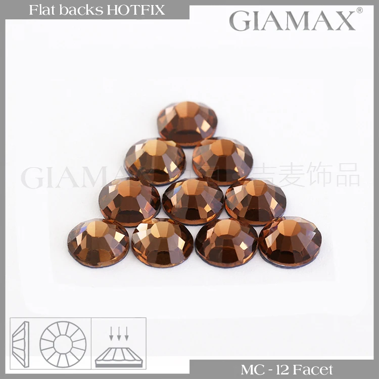 Прямая продажа с фабрики цветов GIAMAX плоские стразы горячей фиксацией для
