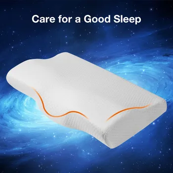 

Memory Foam Bedding Pillow Neck protection Slow Rebound Memory Foam Butterfly Shaped Pillow Health Cervical Neck size in 50*30CM