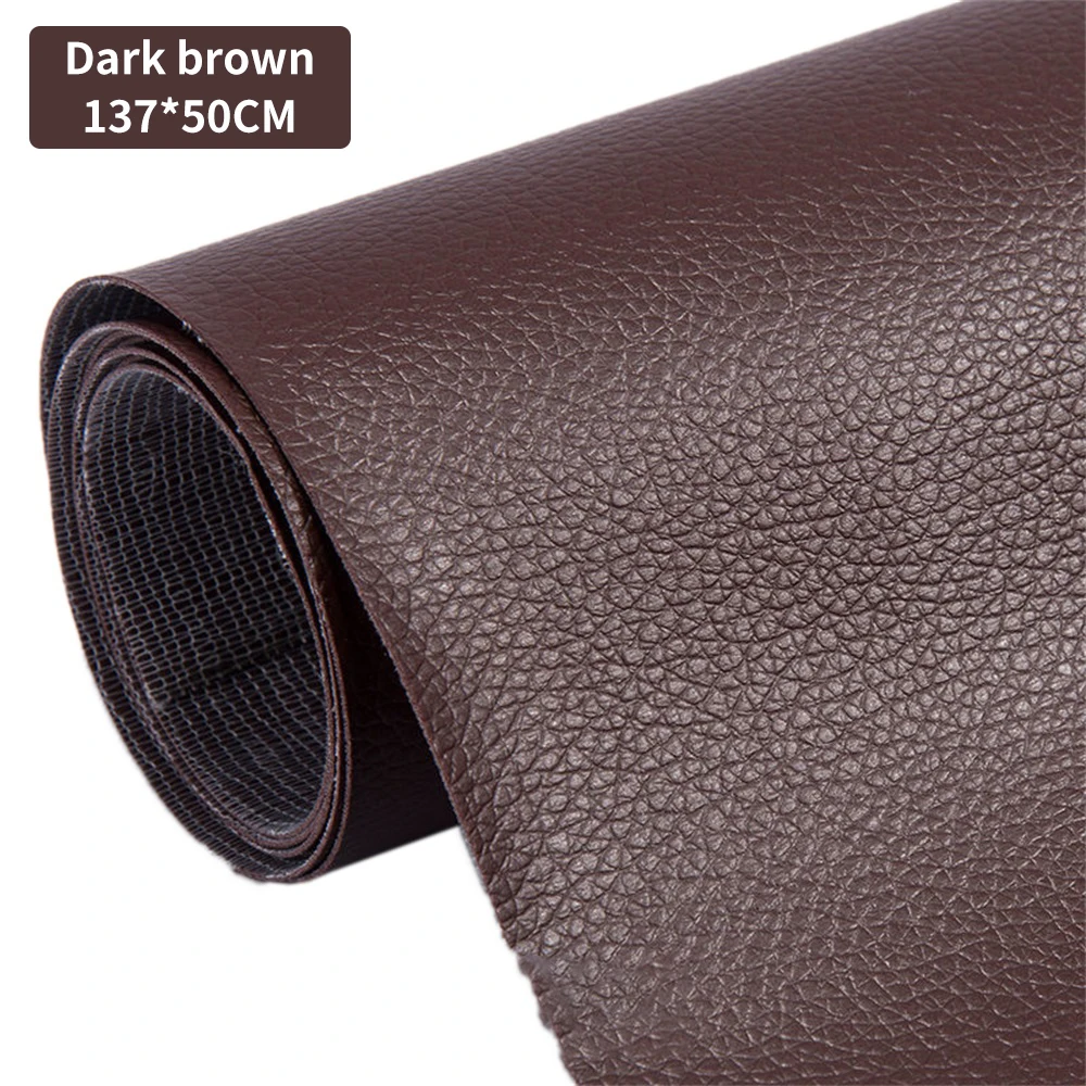50*137CM Leather Patch Fabric Stick-on Self Adhesive PVC No Ironing Sofa Repair DIY Furniture Stickers Patches