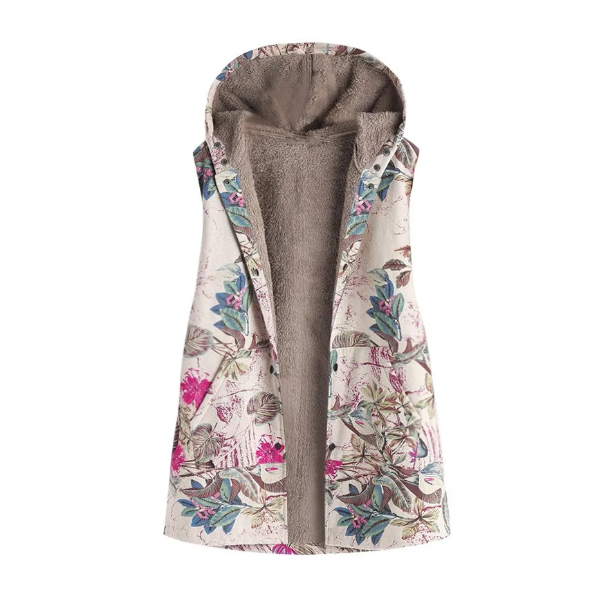 Женский меховой жилет офисный женский зимний теплый уличная одежда цветочный
