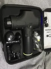 Pantalla LCD masaje arma profundo masajeador muscular dolor muscular cuerpo masaje de cuello ejercicio de relajación adelgazar la alivio del dolor