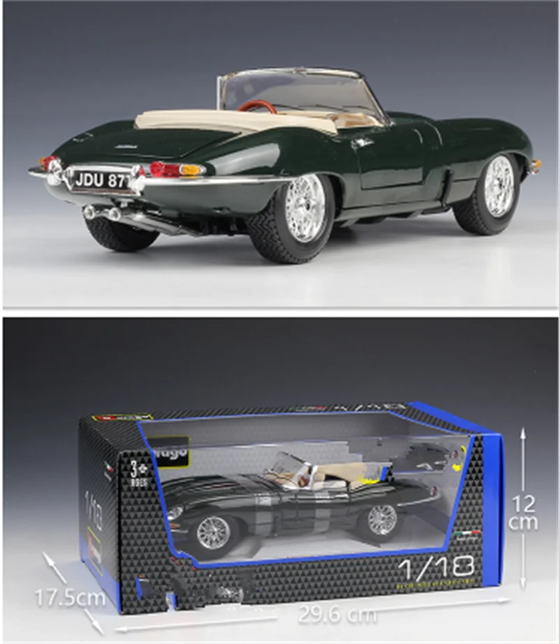 Коллекция 1:18 весы 26 см e-тип купе модель спортивного автомобиля литье под давлением сплав классический античный дисплей автомобиля для детей и взрослых
