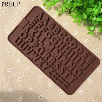 

PREUP Silicone 26 alphabet letters Cake Decorating Bakeware Mold Chocolate Mould Cooking Tool Food DIY Making